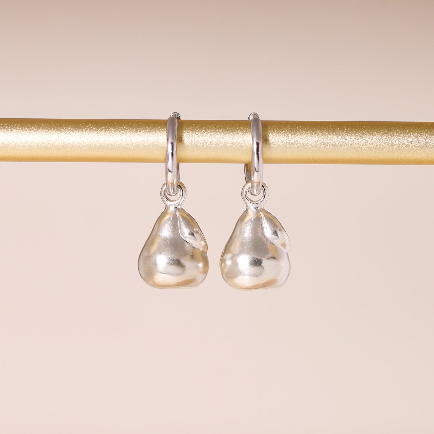 Pear Hoop Earrings