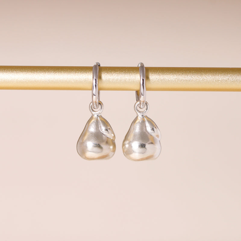Pear Hoop Earrings
