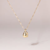 Pear Charm Necklace 14K Solid Gold