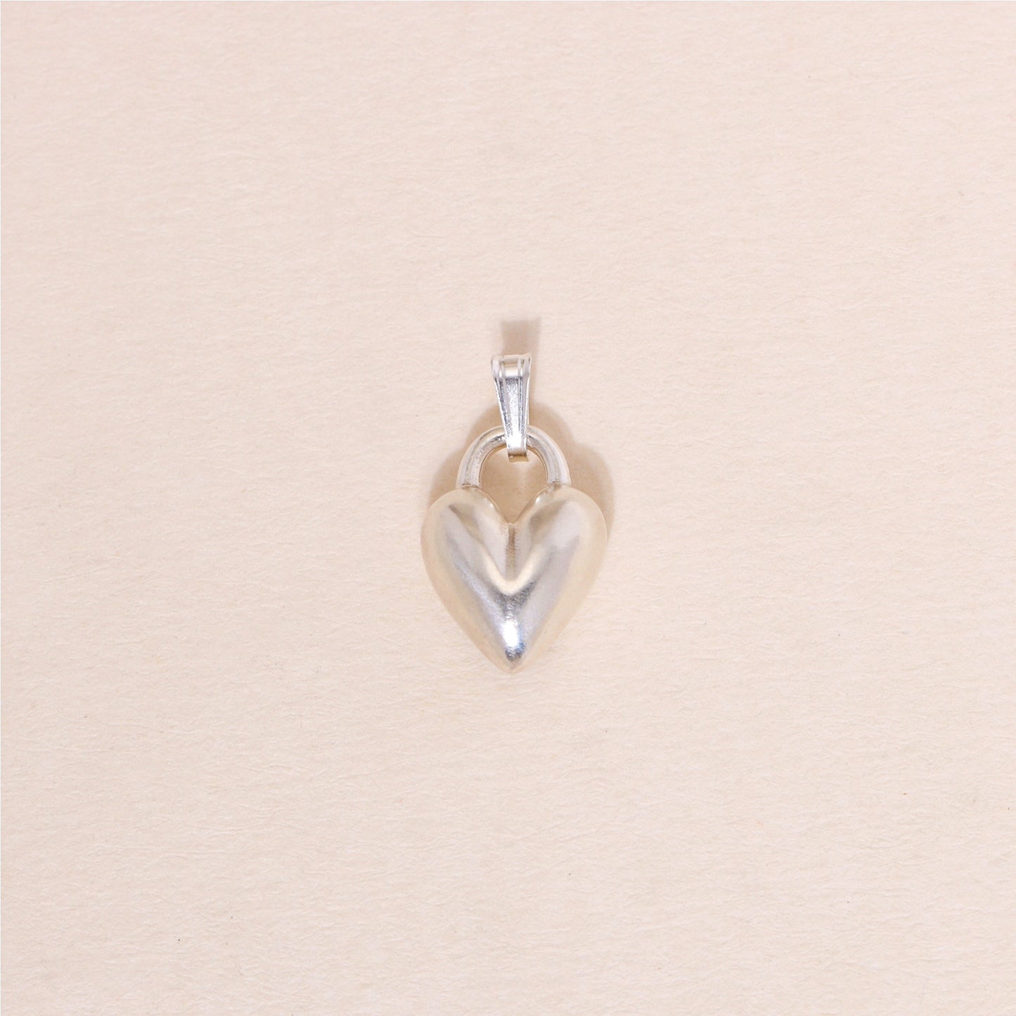 Puffy Heart Charm Necklace