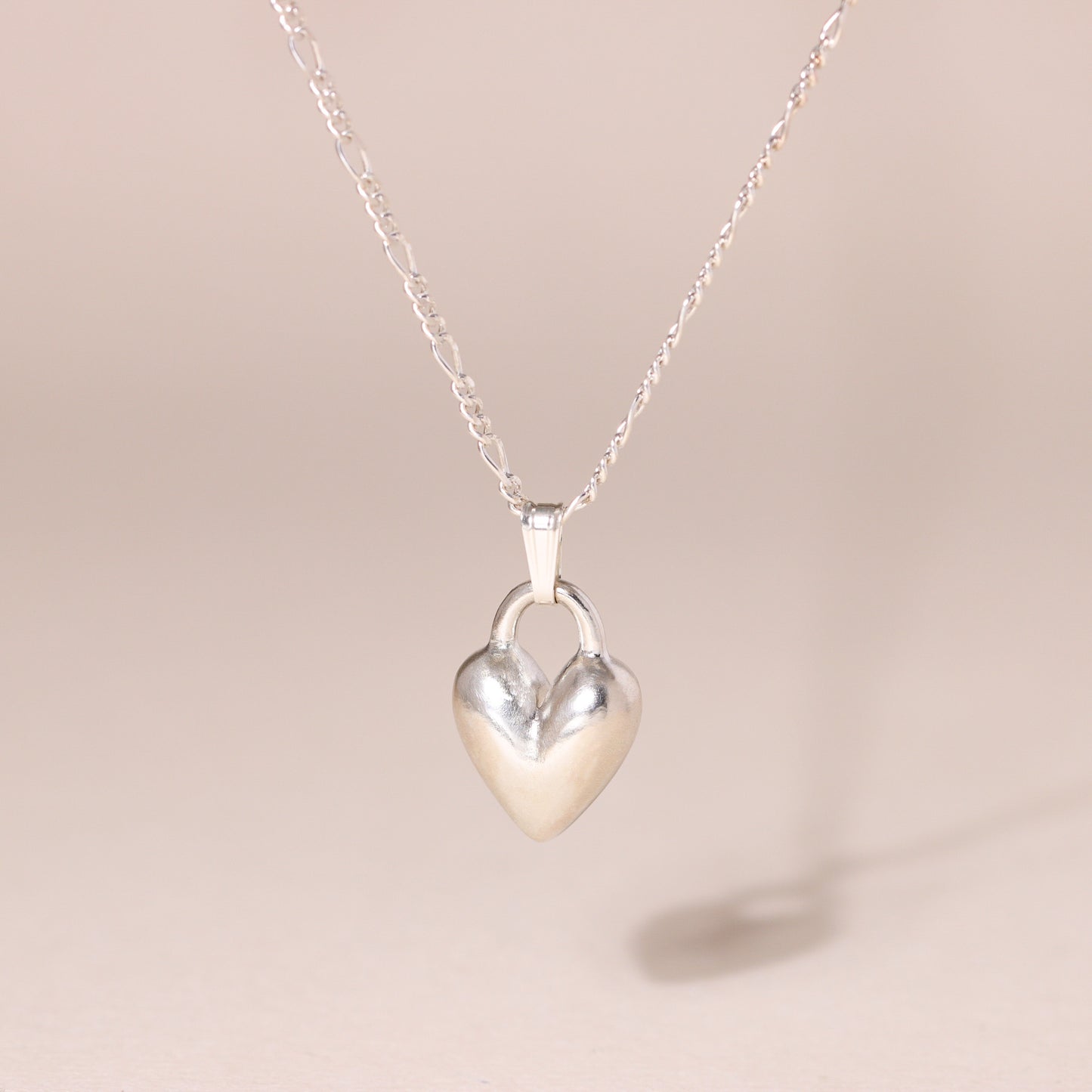 Puffy Heart Charm Necklace