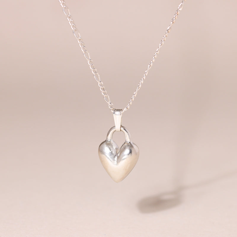 Puffy Heart Charm Necklace