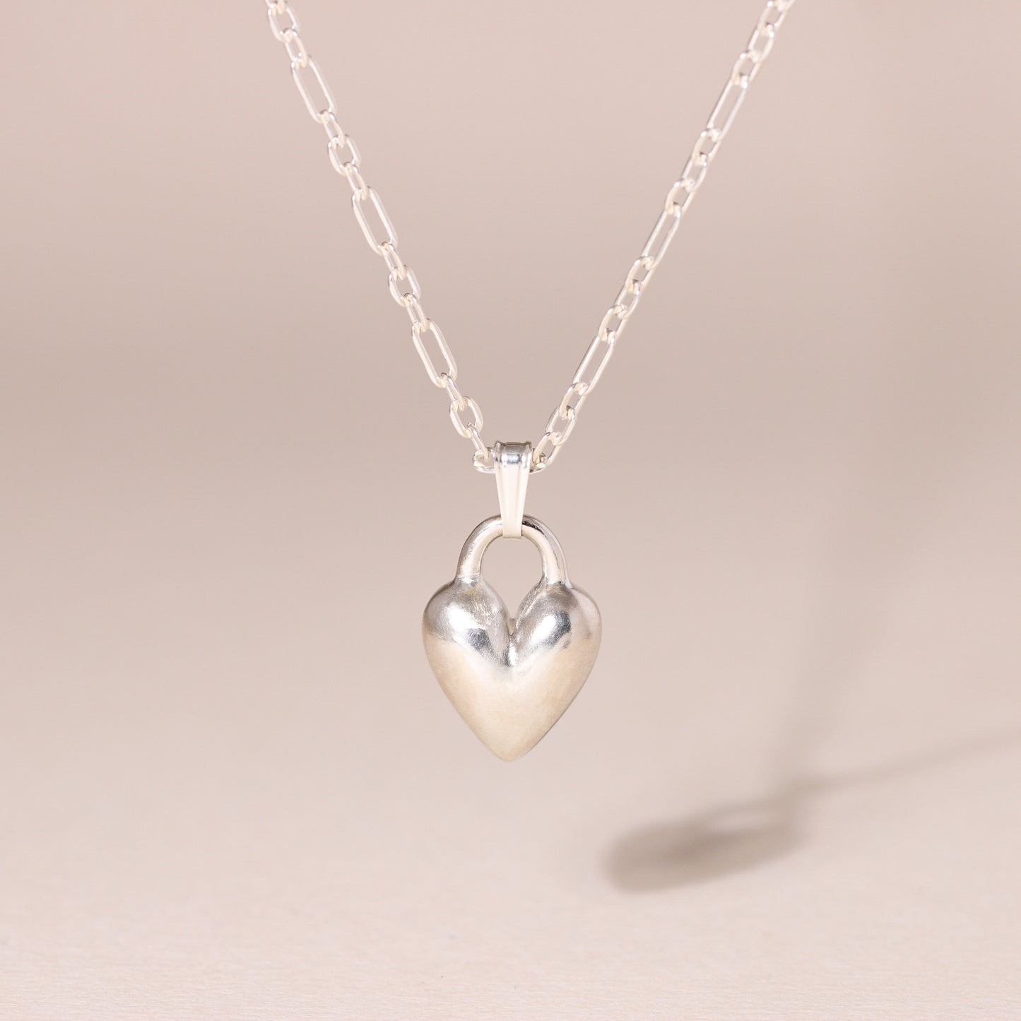 Puffy Heart Charm Necklace