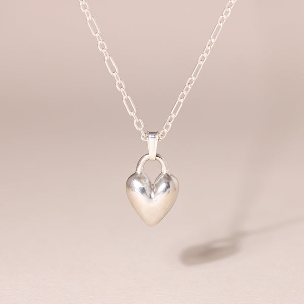 Puffy Heart Charm Necklace