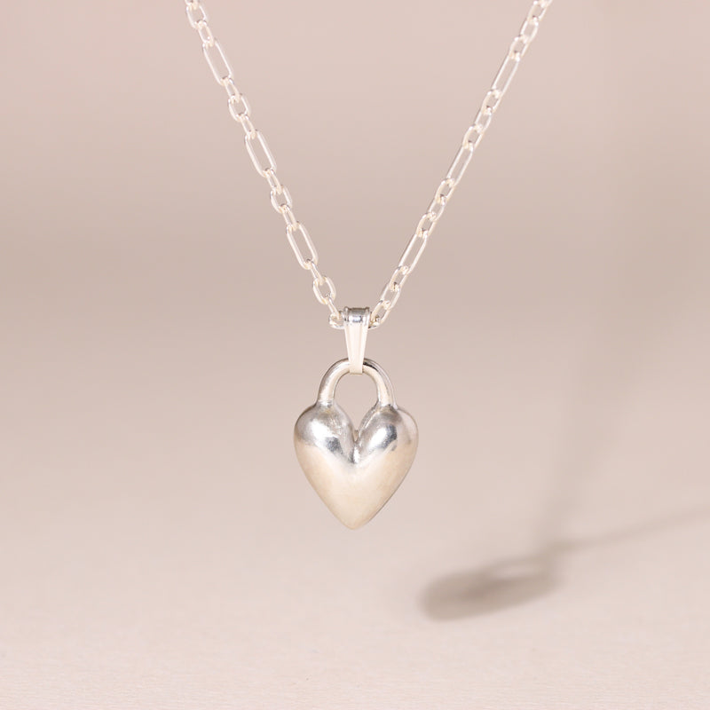 Puffy Heart Charm Necklace
