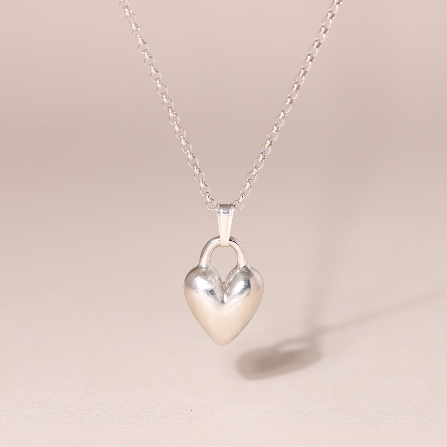 Puffy Heart Charm Necklace