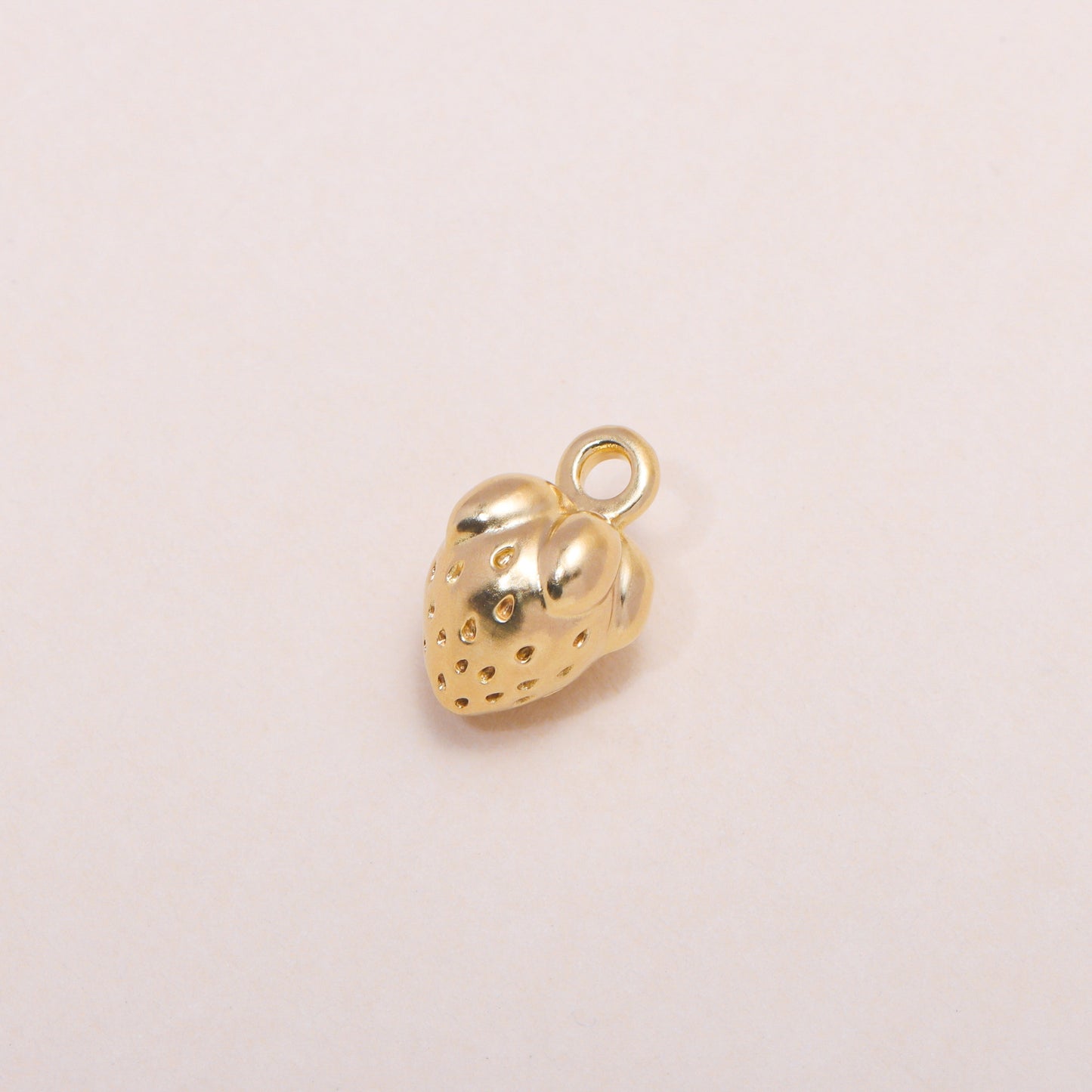 Strawberry Charm Necklace 14K Solid Gold