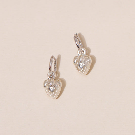 Strawberry Hoop Earrings