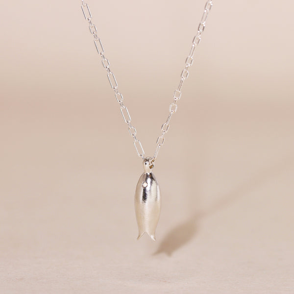 Little Sardine Charm Necklace